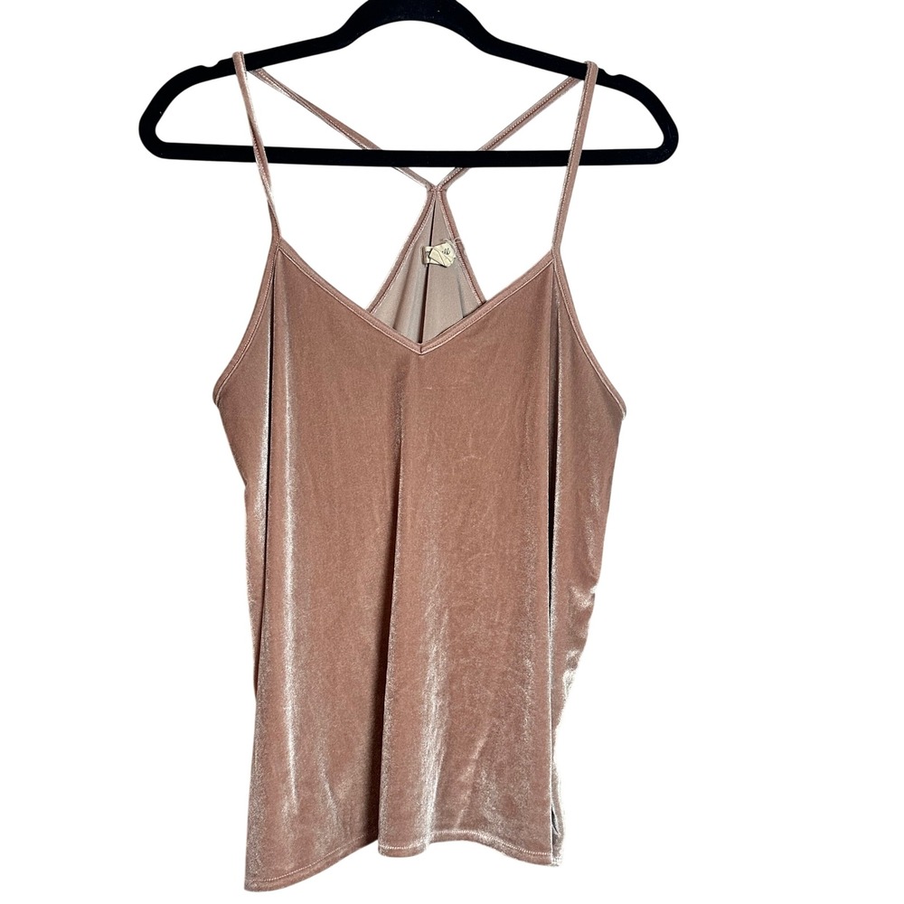 Madewell Womens Velvet Pajama Set Dusty Rose Cami and Shorts Loungewear Medium